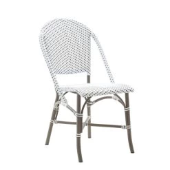 Geflechtstuhl Für Den Garten Mit Aluminium Gestell - Stapelbar - Gartenstuhl Risa