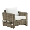 Geflochtener Lounge Sessel Aus Aluminium Und Polyrattan In Antikgrau - Loungesessel Joana