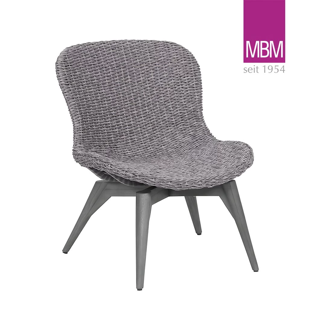 Geflochtener Loungesessel Mit Rückenlehne In Stone Grey Von MBM - Loungesessel Orlando 1 Geflochtener Loungesessel Mit Rückenlehne In Stone Grey Von MBM - Loungesessel Orlando