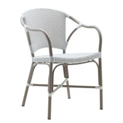 Geflochtener Outdoorsessel Zum Stapeln Aus Aluminium - Gartensessel Peder