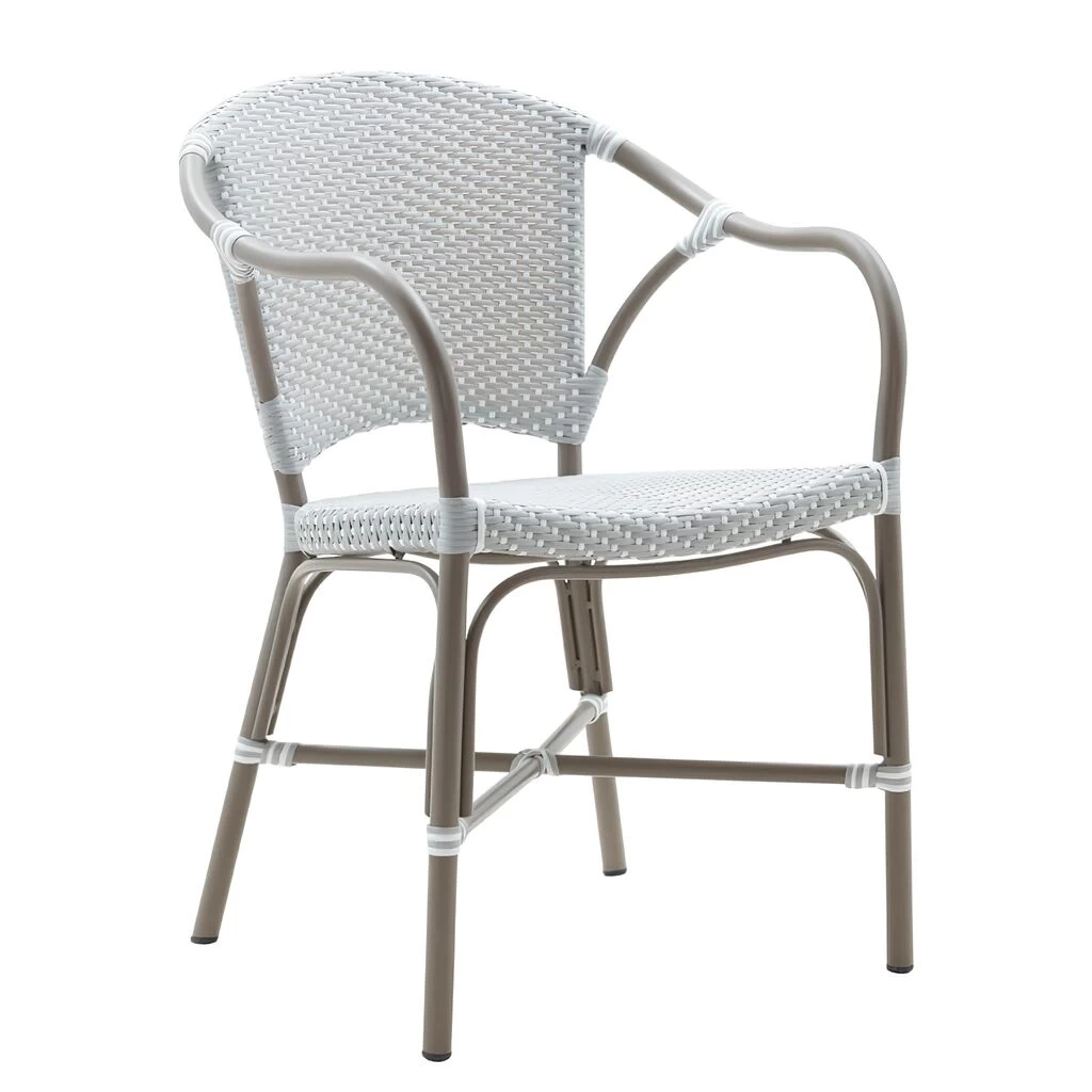 Geflochtener Outdoorsessel Zum Stapeln Aus Aluminium - Gartensessel Peder 1 Geflochtener Outdoorsessel Zum Stapeln Aus Aluminium - Gartensessel Peder