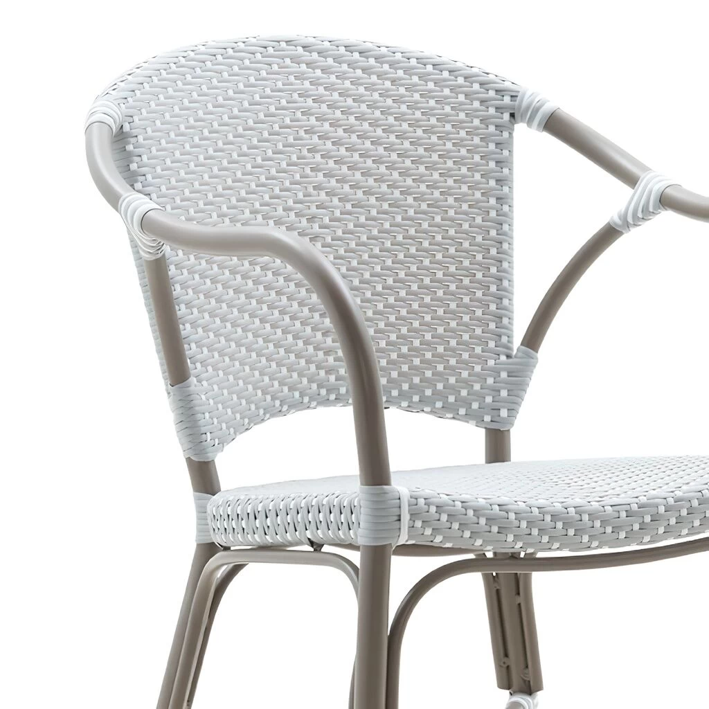 Geflochtener Outdoorsessel Zum Stapeln Aus Aluminium - Gartensessel Peder 2 Geflochtener Outdoorsessel Zum Stapeln Aus Aluminium - Gartensessel Peder – Bild 2