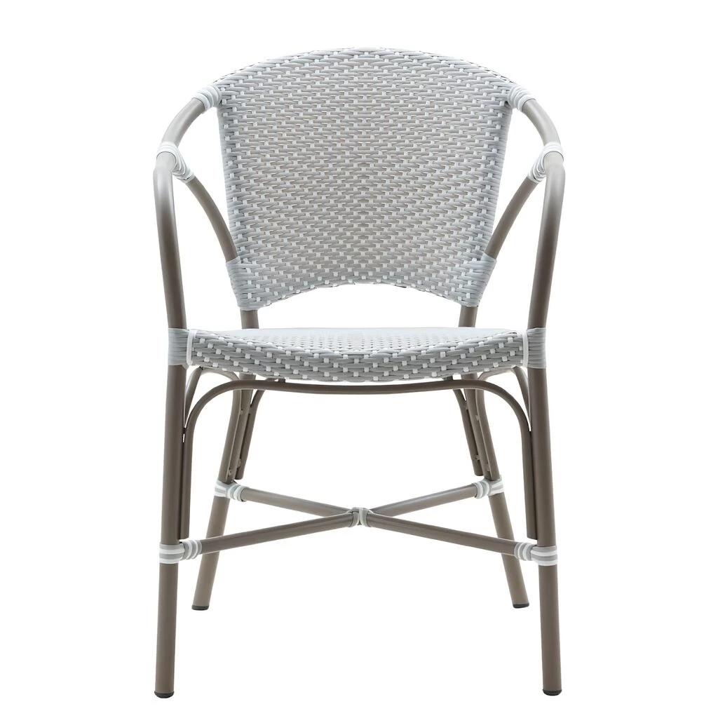 Geflochtener Outdoorsessel Zum Stapeln Aus Aluminium - Gartensessel Peder 3 Geflochtener Outdoorsessel Zum Stapeln Aus Aluminium - Gartensessel Peder – Bild 3