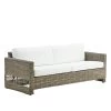 Geflochtenes 3-Sitzer Gartensofa Für Die Lounge In Antikgrau - 3-Sitzer Joana