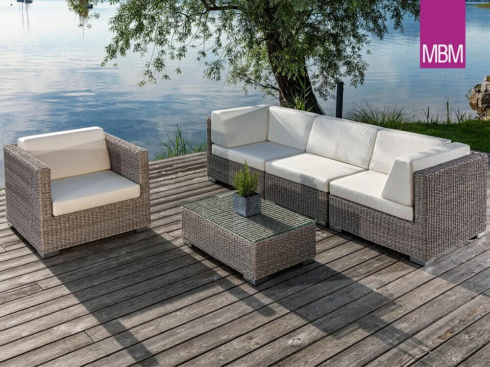 Geflochtenes Lounge-Eckmodul Für Den Garten Von MBM - Eckmodul Bellini 2 Geflochtenes Lounge-Eckmodul Für Den Garten Von MBM - Eckmodul Bellini – Bild 2