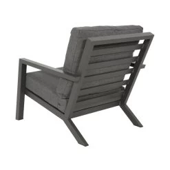 Grauer Gartensessel Aus Aluminium Mit Kissen - Loungestuhl Muran -Gartenwelt Geschaft grauer gartensessel aus aluminium mit kissen loungestuhl muran3
