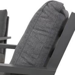 Grauer Gartensessel Aus Aluminium Mit Kissen - Loungestuhl Muran -Gartenwelt Geschaft grauer gartensessel aus aluminium mit kissen loungestuhl muran5