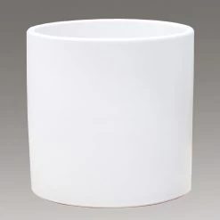 Großer Blumenkübel Für Draußen - Rund - Weiß - Steinzeug - Solus Blanc