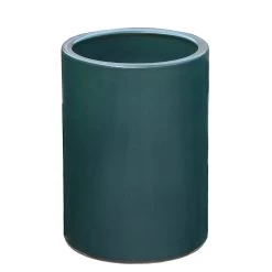 Großer Grüner Blumenkübel Aus Steinzeug - Winterfest - Rund - Paratus Verde