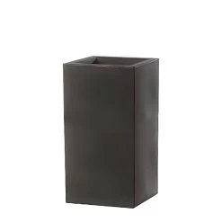 Großer Pflanzkübel Aus Kunststoff - Eckig - Anthrazit - Mijas