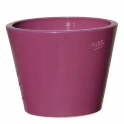 Großer Runder Pflanzkübel Aus Steinzeug - Frostfest - Fuchsia - Votum Roza