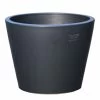 Großer Runder Pflanztopf Aus Steinzeug - Anthrazit - Frostsicher - Votum Niger