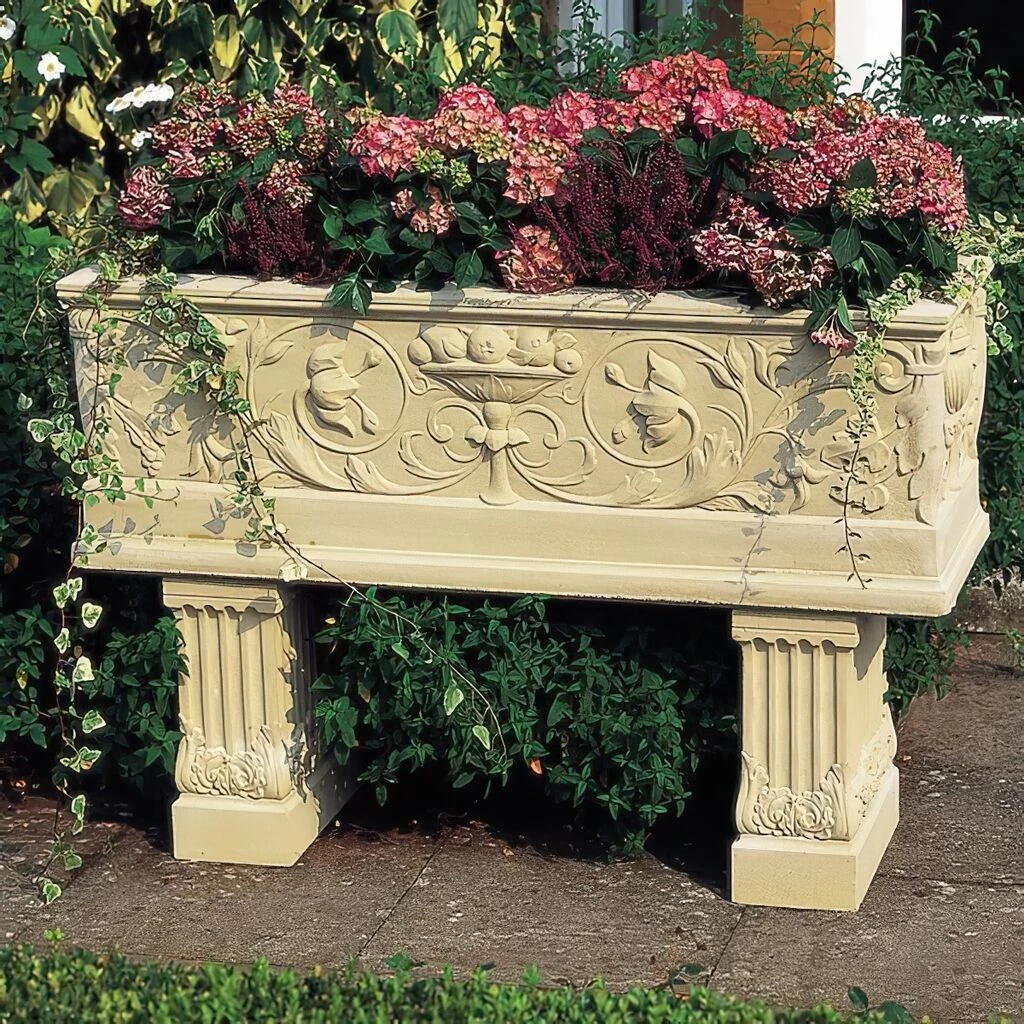 Großer Stein Pflanztrog Antik - Vicenza Grande 1 Großer Stein Pflanztrog Antik - Vicenza Grande