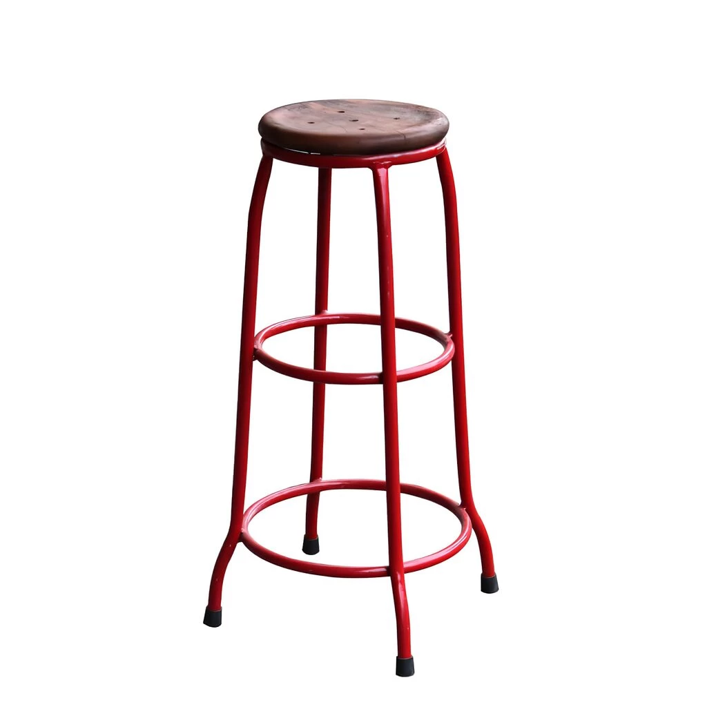 Handgefertigter Recycling Barhocker Aus Metall - Malou 1 Handgefertigter Recycling Barhocker Aus Metall - Malou