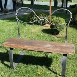 Handgeschmiedete Gartenbank Für 2 Personen Mit Holz - Panca Di Coppia -Gartenwelt Geschaft handgeschmiedete gartenbank fuer 2 personen mit holz panca di coppia4