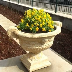 Historische Steinguss Gartenvase - Florentine -Gartenwelt Geschaft historische steinguss gartenvase florentine5