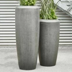 Hohe Garten Pflanzgefäße Aus Polystone Mit Einsatz - Verezzi