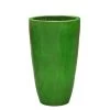 Hohe Pflanzvase Aus Glasierter Keramik - Grün - Gerando