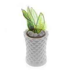 Hoher Blumentopf Aus Beton Im Modernen Stil - Braquera