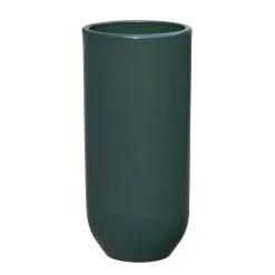 Hohes Pflanzgefäß Für Draußen - Steinzeug Frostsicher - Grün - Varius Olivum