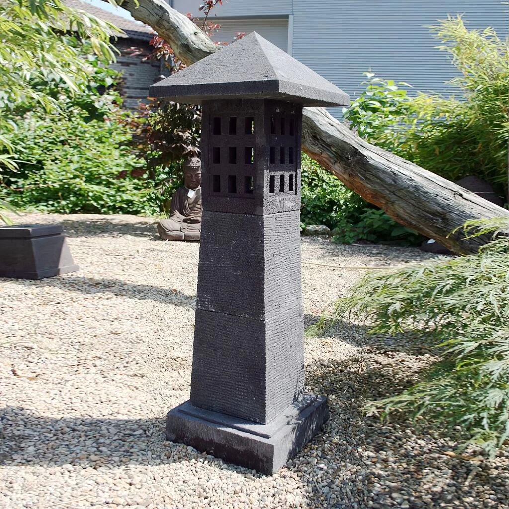 Japanische Laterne Unikat Aus Lavastein - Jakumoto 1 Japanische Laterne Unikat Aus Lavastein - Jakumoto