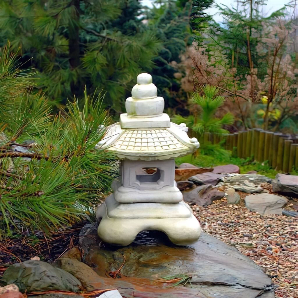 Japanische Outdoor Laterne Aus Steinguss - Lilia 2 Japanische Outdoor Laterne Aus Steinguss - Lilia – Bild 2