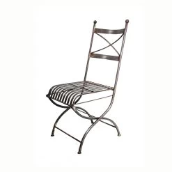 Klappbarer Antik Gartenstuhl Wetterfest - Magali