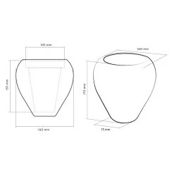 Klassischer Blumentopf Mit Modernem Muster Aus Beton - Mirono -Gartenwelt Geschaft klassischer blumentopf mit modernem muster aus beton mirono5