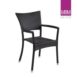 Klassischer Moccafarbener Gartensessel Von MBM - Sessel Bellini Prinz