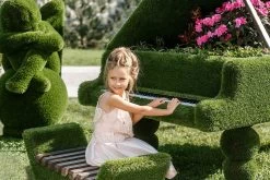 Kleine Gartenbank - Holz, GFK & Kunstrasen - Topiary - Fenke -Gartenwelt Geschaft kleine gartenbank holz gfk kunstrasen topiary fenke7