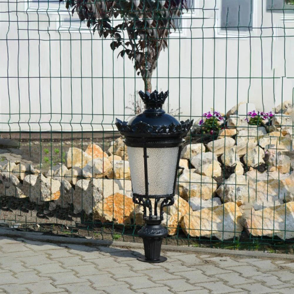 Kleine Pollerlampe Aus Gusseisen Zur Gartendekoration - Vali 1 Kleine Pollerlampe Aus Gusseisen Zur Gartendekoration - Vali