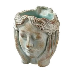 Kopf In Den Händen Haltend - Besonderer Pflanztopf Für Draußen - Miana