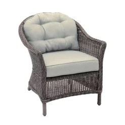 Korbsessel-Set Mit Auflagen - Grau - Aus Polyrattan - Gartensessel Lufi