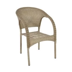 Korbsessel Stapelbar Aus Braunem Geflecht - Korbstuhl Vudo