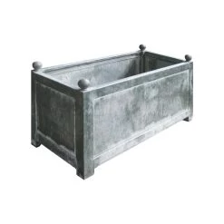 Langer Pflanzkübel Aus Metall In Rost Oder Grau - Rustikal - Seliruna