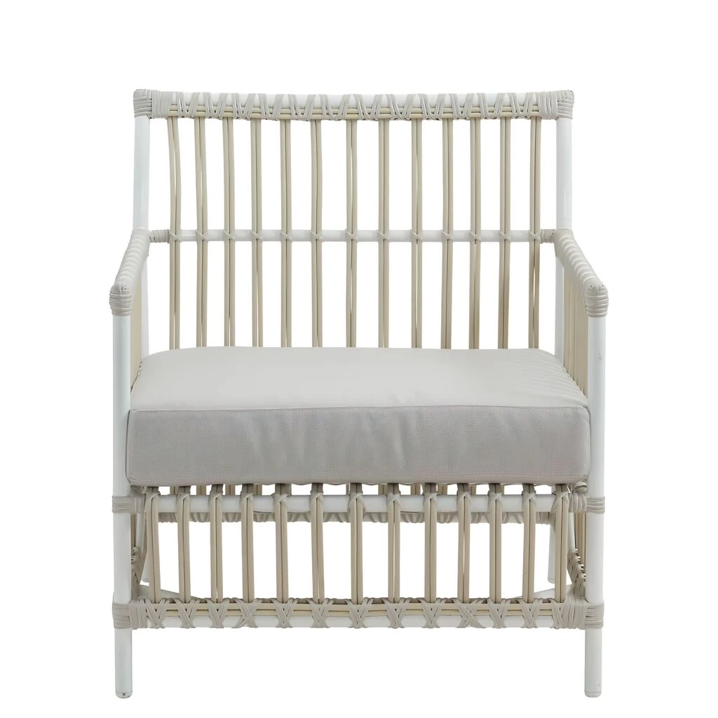 Lounge-Sessel Aus Alu-Rattan In Weiß Mit Sitz- Und Rückenkissen - Loungechair Caya 2 Lounge-Sessel Aus Alu-Rattan In Weiß Mit Sitz- Und Rückenkissen - Loungechair Caya – Bild 2