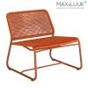 Loungechair Mit Geflecht Aus Aluminium In Orange - Max & Luuk - Florence Loungechair
