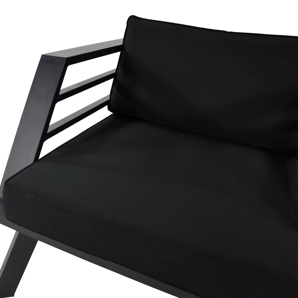 Loungesessel Aus Aluminium Mit Schwarzem Polster - Loungestuhl Porin 3 Loungesessel Aus Aluminium Mit Schwarzem Polster - Loungestuhl Porin – Bild 3