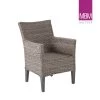 MBM Gartensessel Aus Resysta & Mirotex-Geflecht - Grau - Modern - Sessel Madrigal