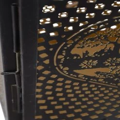 Metall Gartenlaterne Gold & Schwarz Mit Bild - Set - Laterne Ombro -Gartenwelt Geschaft metall gartenlaterne gold schwarz mit bild set laterne ombro3