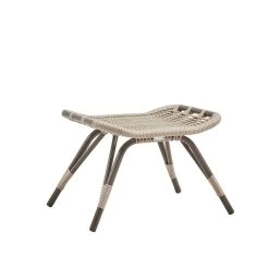 Moccafarbener Fuß Hocker Für Den Garten - Fußbank Elina