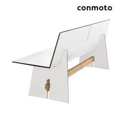 Moderne 4-Sitzer HPL Sitzbank Mit Rückenlehne - Tension Sitzbank