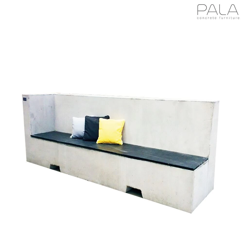Moderne Bank Aus Beton Für Die Park- Oder Stadtgestaltung - Helmi 1 Moderne Bank Aus Beton Für Die Park- Oder Stadtgestaltung - Helmi