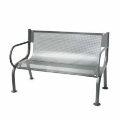 Moderne Parkbank Aus Stahl Mit Armlehnen Für Außenanlagen - Elis