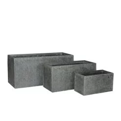 Moderne Pflanztröge Im 3er Set - Polystone Steingrau - Arzene