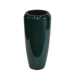 Moderne Pflanzvase Für Draußen - Grün Glänzend - Polystone - Montelupone