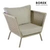 Moderner Garten Loungesessel - Beige - Borek - Aluminium & Seil Geflecht - Valldemossa Loungesessel