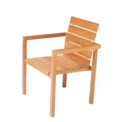 Moderner Garten Stapelstuhl Aus Teakholz - Lucy Stapelstuhl