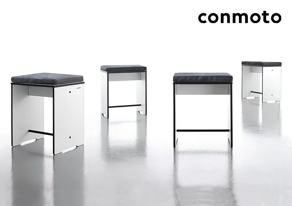 Moderner Gartenhocker Aus HPL Mit Auflage - Riva Hocker 2 Moderner Gartenhocker Aus HPL Mit Auflage - Riva Hocker – Bild 2