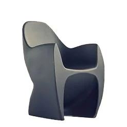 Moderner Gartensessel Aus Kunststoff - UV-Beständig- Frostsicher- Anthrazit - Kaiulani